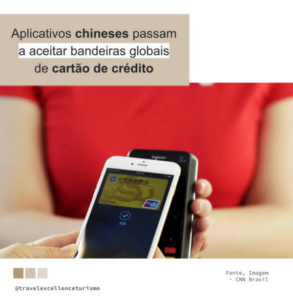 Aplicativos chineses passam a aceitar bandeiras globais de cartão de crédito