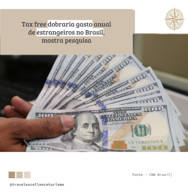 Tax free dobraria gasto anual de estrangeiros no Brasil, mostra pesquisa