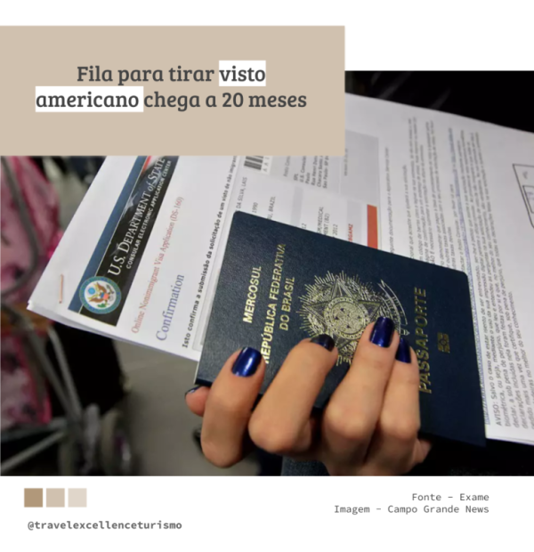 Fila para tirar visto americano chega a 20 meses