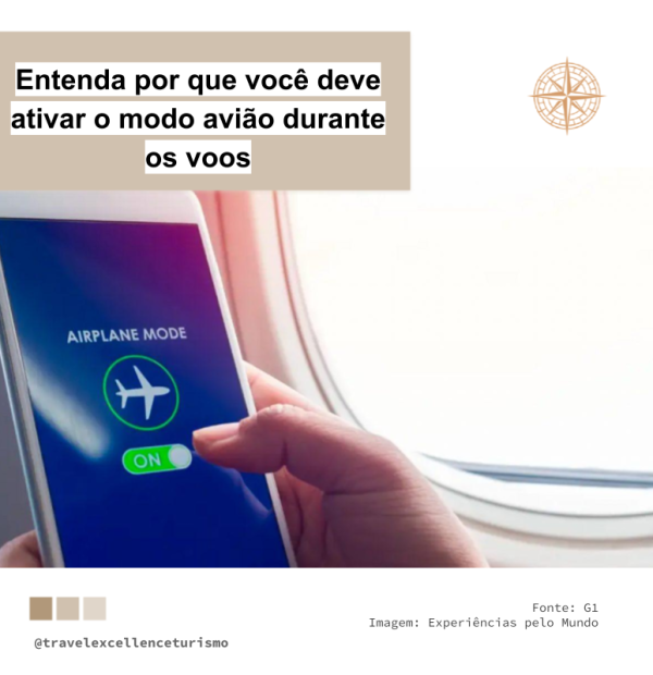 Por que você deve ativar o modo avião durante os voos