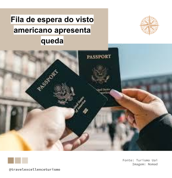 Fila de espera do visto americano apresenta queda