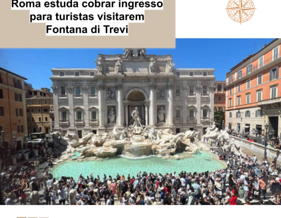 Roma estuda cobrar ingresso para turistas visitarem Fontana di Trevi