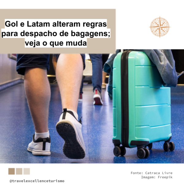 Gol e Latam alteram regras para despacho de bagagens; veja o que muda