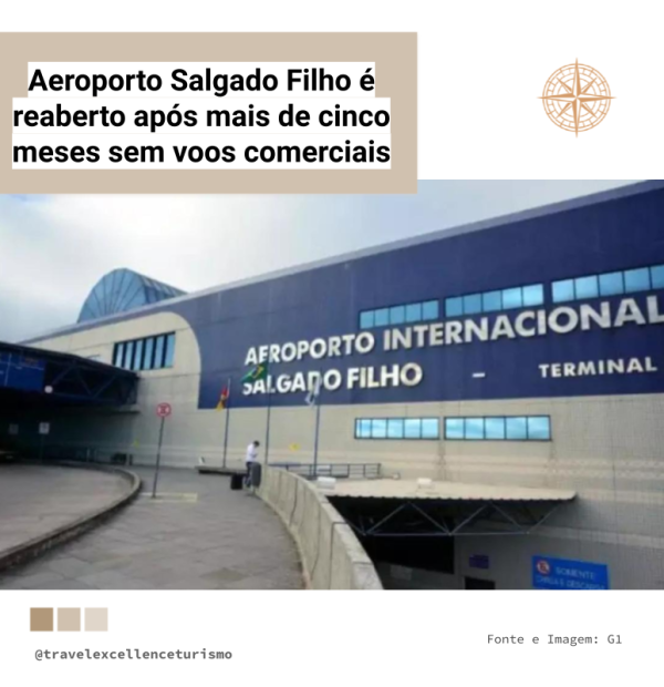 Aeroporto Salgado Filho é reaberto após mais de cinco meses sem voos comerciais