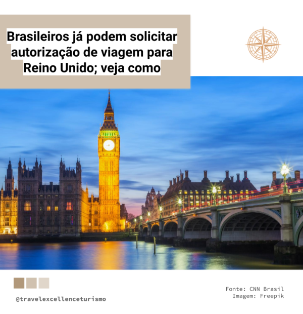 Brasileiros já podem solicitar autorização de viagem para Reino Unido; veja como