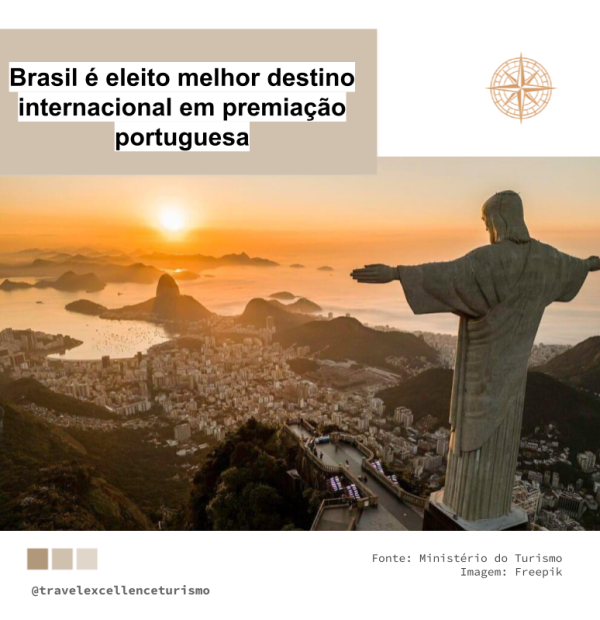 Brasil é eleito melhor destino internacional em premiação portuguesa