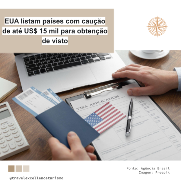 EUA listam países com caução de até US$ 15 mil para obtenção de visto