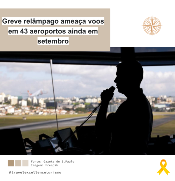Greve relâmpago ameaça voos em 43 aeroportos ainda em setembro