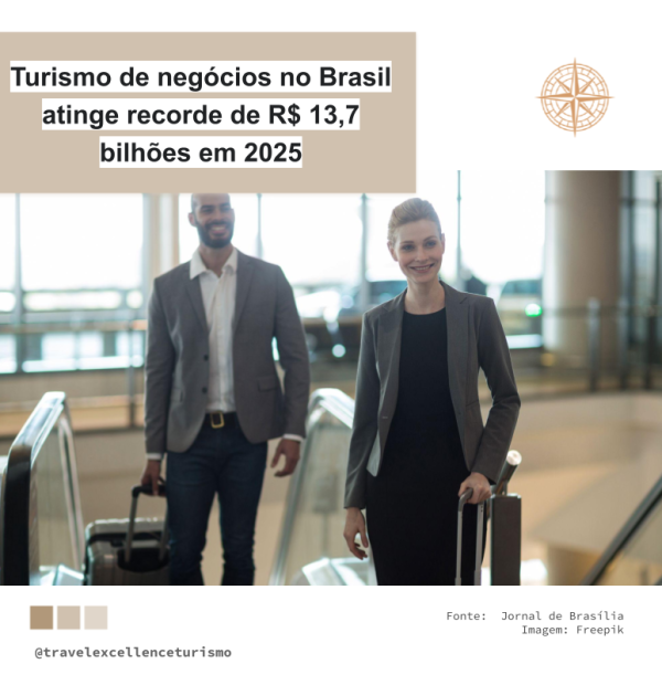Turismo de negócios no Brasil atinge recorde de R$ 13,7 bilhões em 2025