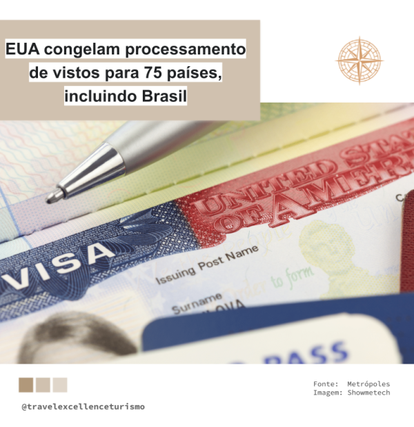 EUA congelam processamento de vistos para 75 países, incluindo Brasil 