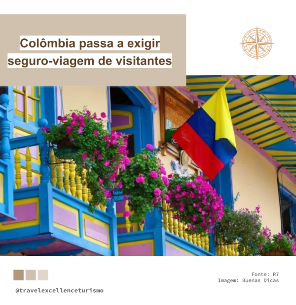 Colômbia passa a exigir seguro-viagem de visitantes