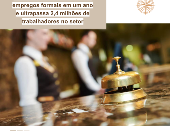 Turismo brasileiro cria 86 mil empregos formais em um ano e ultrapassa 2,4 milhões de trabalhadores no setor